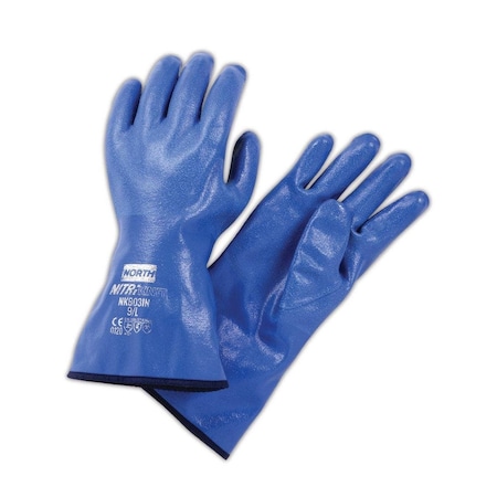 Miller Chemical Resistant Gloves, Nitrile, 12 inch L, White, 1 PR NK803IN/9